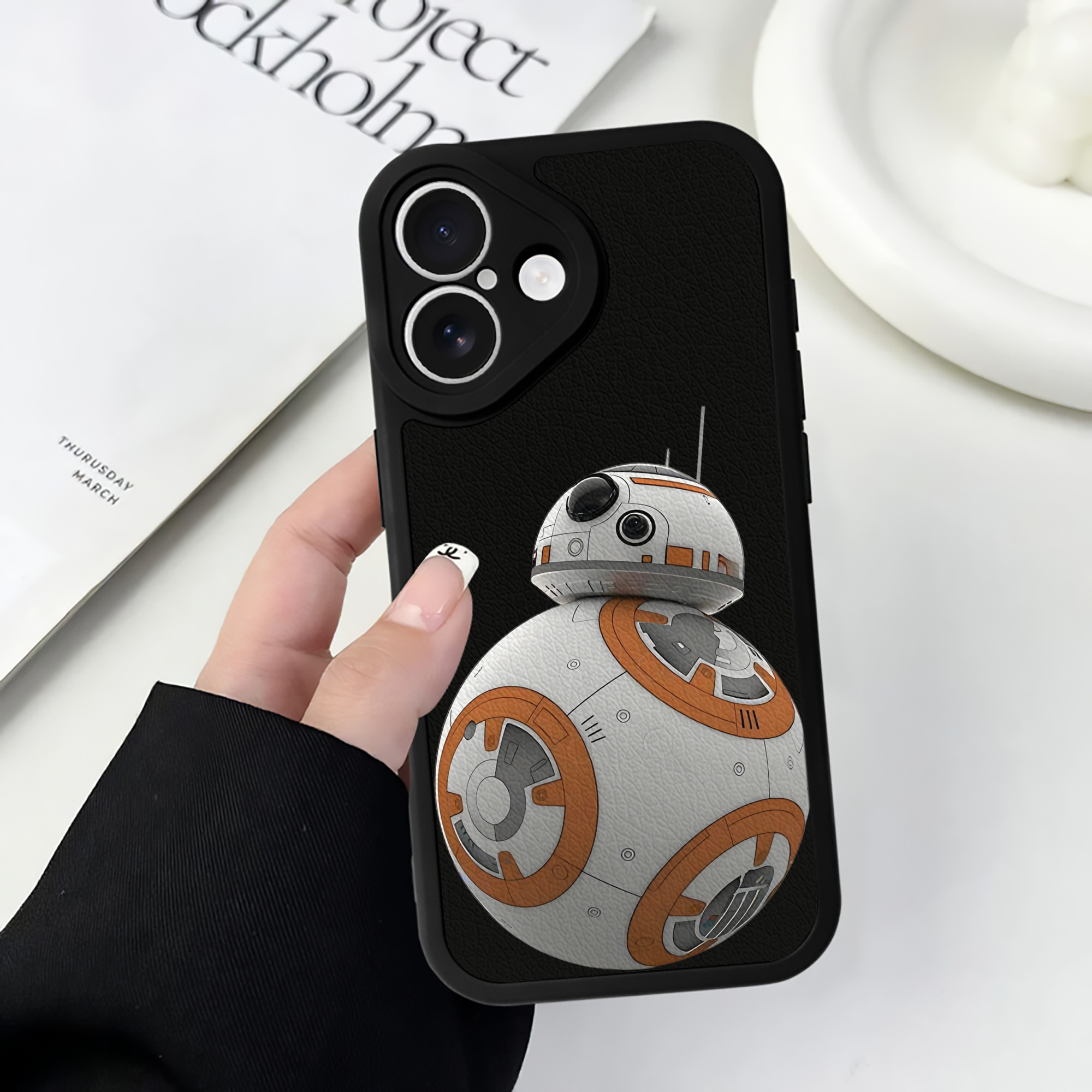 （画像用） スター・ウォーズ Star Wars 【iPhone 16シリーズ対応】シリコンスマホケース（レザー調） 材質：シリコン